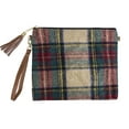 thumbnail image 1 of StylesILove Women Stylish Crossbody Clutch Pouch Cosmetic Bag Card Holder Multi-use Bag with Adjustable Shoulder Strap and Wrist Strap (Beige Plaid), 1 of 3