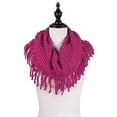 thumbnail image 1 of StylesILove Womens Winter Warm Solid Mini Tube Infinity Scarf With Fringe, 1 of 22