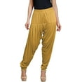 thumbnail image 1 of Stylesindia Solid Cotton Viscose Lycra Women's Patiala Harem Pants (Mustard), 1 of 3