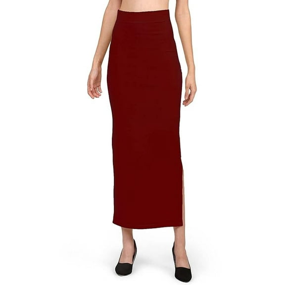 Stylesindia Stretchable Saree Shapewear Petticoat for Women, Cotton Blended,Petticoat,Skirts for Women,Shape Wear Dress (MAROON, XL)