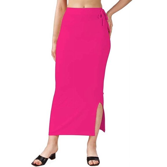 Stylesindia Stretchable Saree Shapewear Petticoat for Women, Cotton Blended,Petticoat,Skirts for Women,Shape Wear Dress (PINK, 3XL)