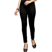 Stylesindia Women Leggings Breathable Women Wear Versatile Tights for Women Elastic Waistband Comfort Lady Leggings (Cotton, Black)