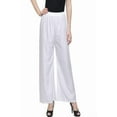 thumbnail image 1 of Stylesindia™ Women's Single Pocket Palazzo Pants - Soft Rayon Bottom Pants for Tops, Tees & Kurta Kurtis (Free Size White), 1 of 2