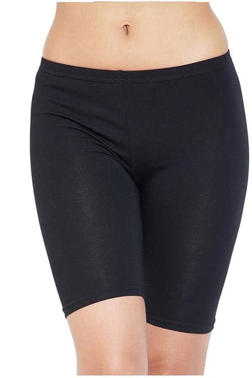 Womens Cotton Cycling Shorts Underwear Anti Chafing Bike Shorts (US, Alpha, X-Large, Regular, Regular, Black)