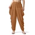 thumbnail image 1 of Stylesindia Womens Loose Fit Rayon Dhoti Pant Patiala Slawar Bottom Harem Pants Free Size (26 Inch to 38 Inch) (US, Alpha, One Size, Regular, Regular, Brown), 1 of 6