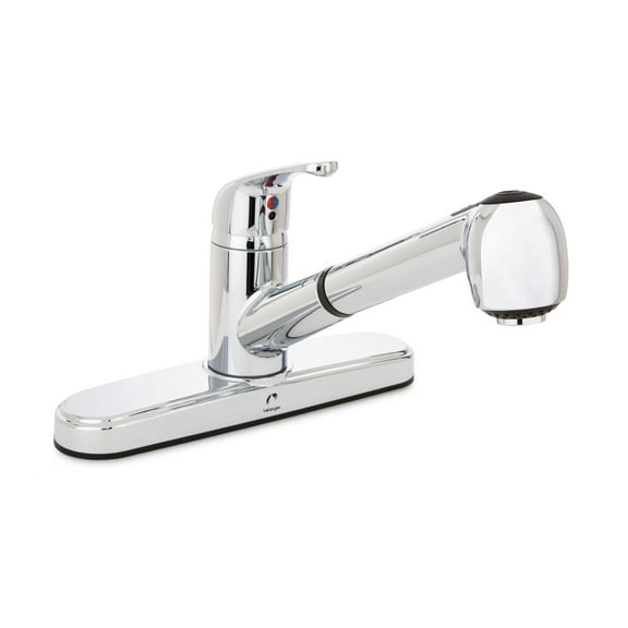 Stylewise by Keeney Single Handle Centerset Kitchen Faucet with Pull-Out Spray Head, Polished Chrome