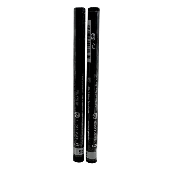 Styli Style Liquid Liner 502 Blackest Black Waterproof 0.02 oz Set of 2