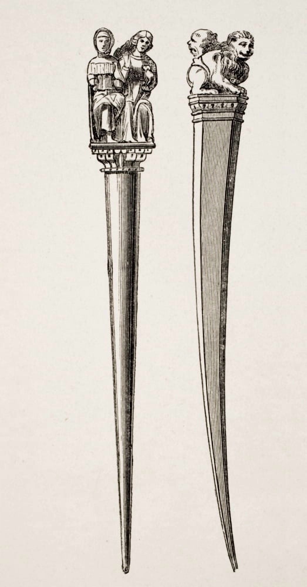 Styli Used For Writing In The 14Th Century From A 19Th Century Print Canvas Art - Ken Welsh Design Pics (10 x 20)