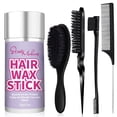 thumbnail image 1 of Styling Brush Set - 5Pcs Edge, Teasing, Rat Tail Comb & Boar Bristle Brushes for Slick Back, Ponytails & Flyaways - Men, Women, 1 of 6