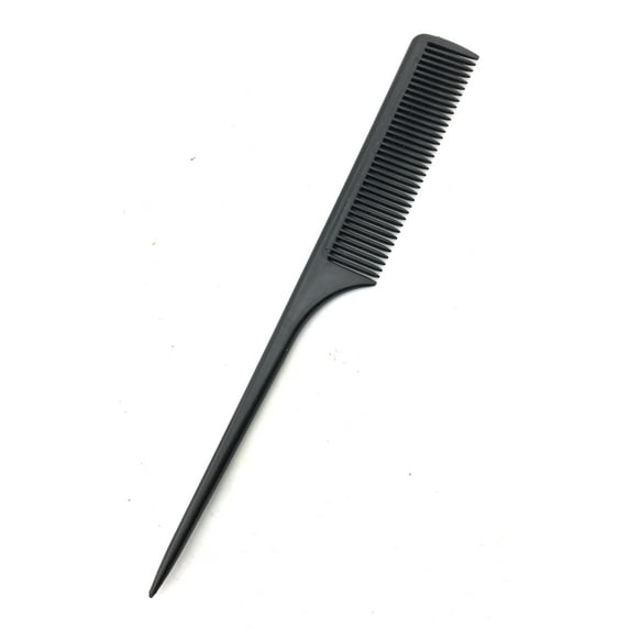 G.B.S Long 9" Carbon Fiber Fine Tooth Teasing Hair Comb, Anti-Static Technology, Black