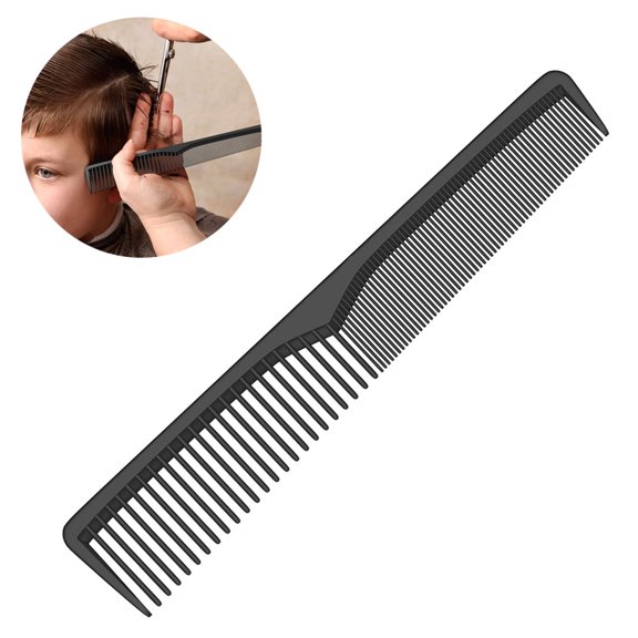 Styling Comb | Professional Carbon Fiber Anti Static Chemical And Heat Resistant Comb For All Hair Types | Fine and Wide Tooth Comb For Men and Women