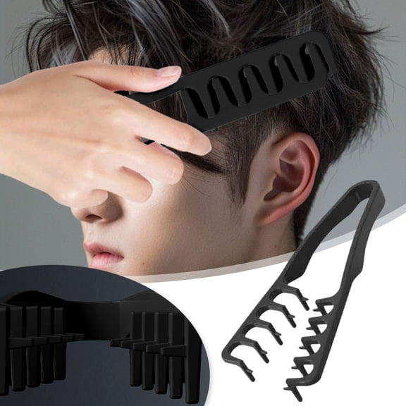 Styling Comb with Texture Hair Styling Comb with Wide Teeth for Volume Detangling And Hairline Coverage for Frizz Control And Gentle Practice,7.48×3.54inch,Black