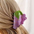 thumbnail image 1 of Styling Tool Personality Hair Accessories Non-slip Watermelon Grape Fruit Series Gripper Hair Claw Grab Clamps Shark Hair Clips Strawberry Hair Clip 2, 1 of 8