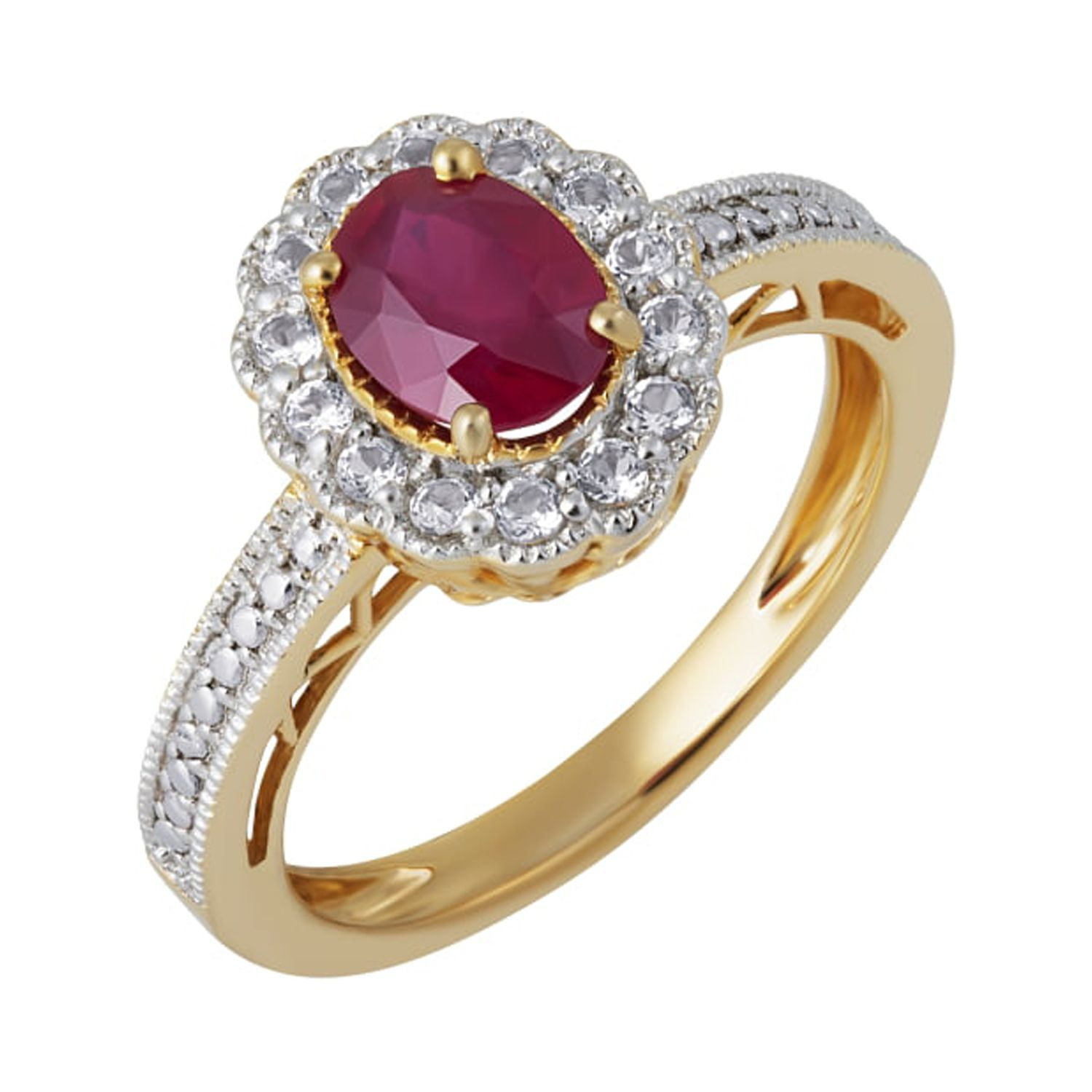 14K Gold Pear Shape Natural Ruby with Pear Shape Diamond Ring – FERKOS FJ