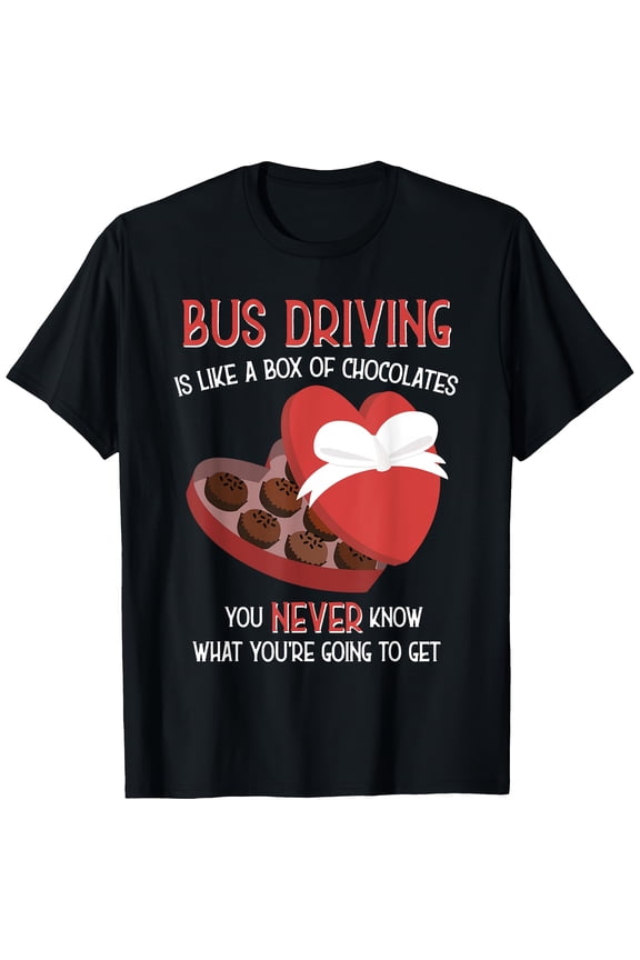 Stylish 100% Cotton T-Shirt for Bus Driver and School Teacher - Valentine's Day Gift, Cartoon Design, Short Sleeve, Machine Washable