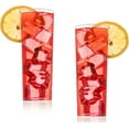 Stylish 12 Hard Plastic Highball Drinking Glasses Perfect for