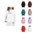 thumbnail image 1 of Stylish 2-Piece Girls Outfits Set, Trendy New York Letter Print Hooded Sweatshirt & Jogger Sweatpants Lounge Set for Ages 2-13, Easy Care Winter Casual Wear, 1 of 4