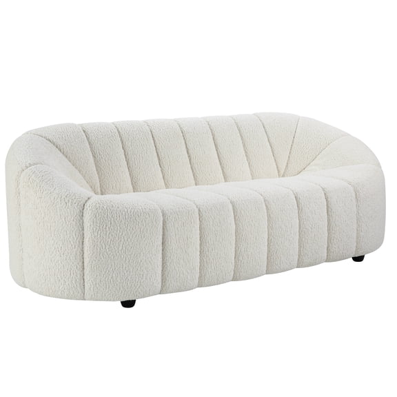 Stylish 2 White , Inner And Outer Fabrics Warm With Synthetic Wood Frame