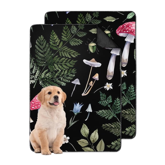 Stylish 24" x35" Washable Pee Pads for Dogs - Reusable Potty Pads with Decorative Plant Patterns, Non-Skid Bottom (Plant patterns)