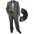 thumbnail image 1 of Stylish 2pc. Men's Regular Fit Dress Suit with 1 Free Pair of Socks - Charcoal Gray 64R, 1 of 6