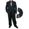 thumbnail image 1 of Stylish 2pc. Men's Regular Fit Dress Suit with 1 Free Pair of Socks - Navy 40L, 1 of 6