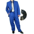thumbnail image 1 of Stylish 2pc. Men's Regular Fit Dress Suit with 1 Free Pair of Socks - Royal Blue 70L, 1 of 6