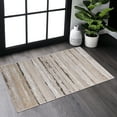thumbnail image 1 of Stylish 2x3 Area Rug Loom & , Brown Striped, Non-shedding, Stain For Bedrooms Rug, To Stains And Shedding, Bedroom Desks, 1 of 2