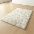 thumbnail image 1 of Stylish 2x3 Flokati Rug | Long 3” shag pile | 100% natural wool | Authentic Greek Flokati | Off White Area Rug, 1 of 5