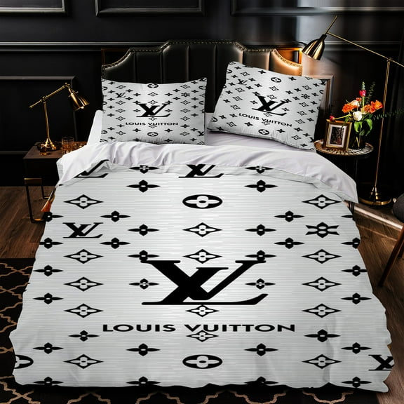 Stylish 3-Piece Duvet Cover Set with Iconic Black & White Pattern - Modern Bedding for Chic Bedrooms