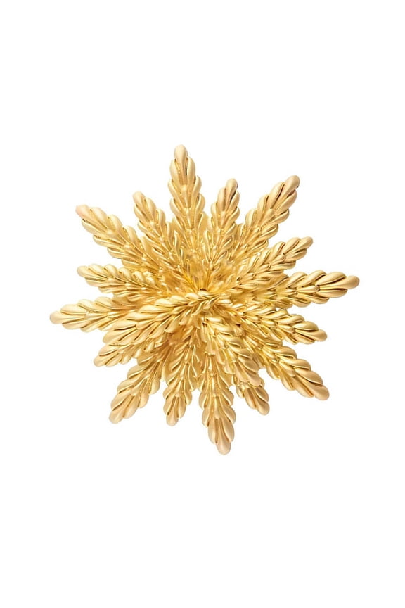 Stylish 3D Fringe Wheat Brooch Alloy Boutique Accessory Convenient for Suits Dresses and Coats Daily Use Casual Wear