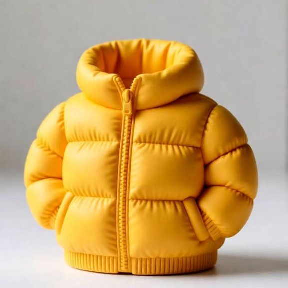 Stylish 3D Printed Down Jacket Design Pen Holder and Cosmetics Storage Box Unique Desktop Organizer