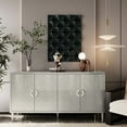 thumbnail image 1 of Stylish 4-Door Storage Cabinet | Ideal for Home Decor | MDF with Solid Wood Veneer and Pine Legs | Handles Heavy Loads, 1 of 3