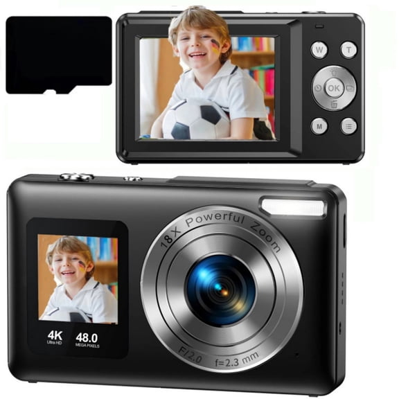 Stylish 4K Selfie Camera With 4800W And Multiple Mode Digital Camera For Everyday Travel Kids Use