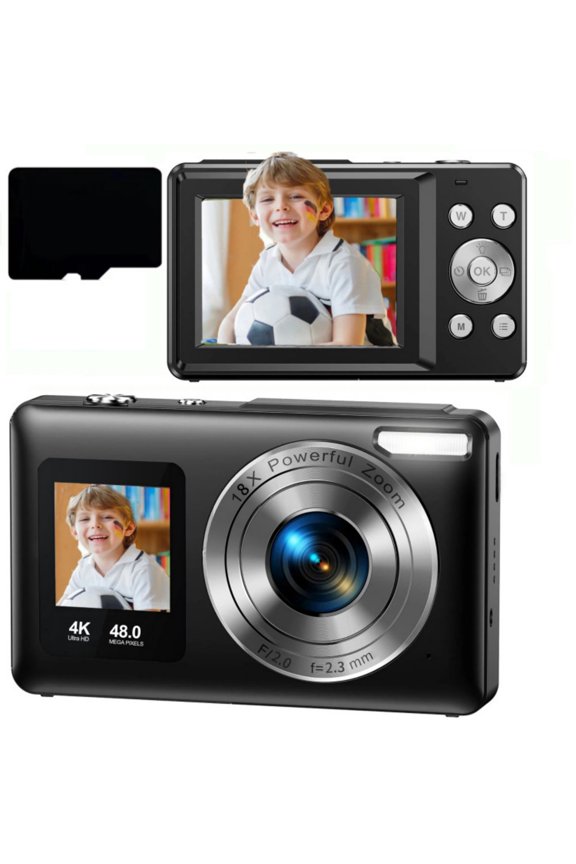 Stylish 4K Selfie Camera With 4800W And Multiple Mode Digital Camera For Everyday Travel Kids Use