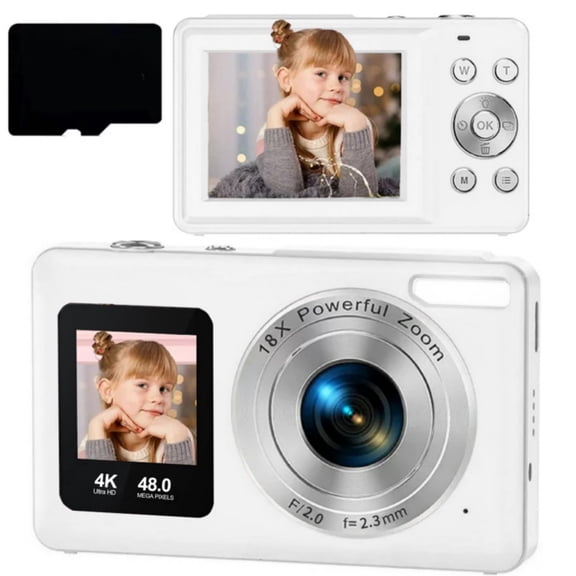 Stylish 4K Selfie Camera With 4800W And Multiple Mode Digital Camera For Everyday Travel Kids Use