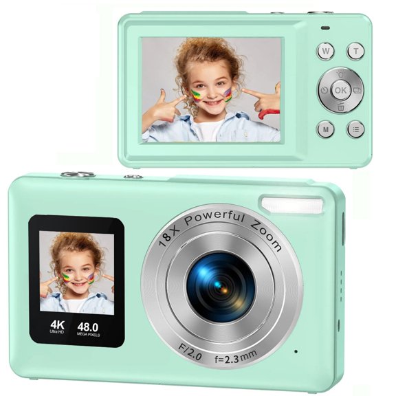 Stylish 4K Selfie Camera With 4800W And Multiple Mode Digital Camera For Everyday Travel Kids Use