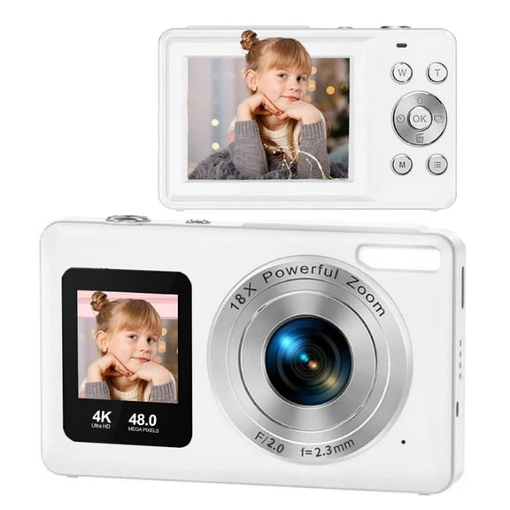 Stylish 4K Selfie Camera With 4800W And Multiple Mode Digital Camera For Everyday Travel Kids Use