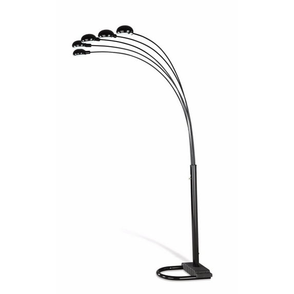 Stylish 5-Arm Floor Lamp, Black