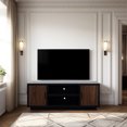 thumbnail image 1 of Stylish 66" Tv Console - Holds Up To 80" Tvs Black And Walnut 66 Inch Stand For 80 Inches Finish Smart Design, 1 of 3