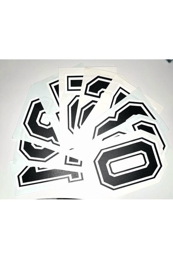 Stylish 8 Inch 0 To 9 Iron On Numbers For T-Shirt Jersey Clothing Heat Transfer