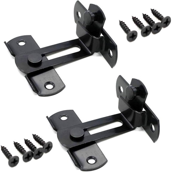 90 Degree Flip Lock for Versatile Spaces, Corrosion-Resistant Right Angle Door Latch, Reinforced Durable Alloy Steel Barn Door Bolt, Wide Application For Various Doors Including