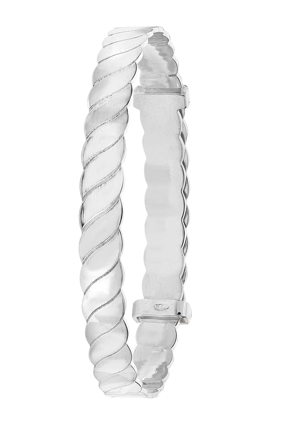 Stylish 925 Sterling Silver Baby Girls Expander Bangle - 6mm, 5 Grams