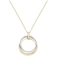 thumbnail image 1 of Stylish 9k 2 Colour Gold Women Necklace - 18 inch*22mm, 1 of 1