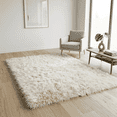thumbnail image 1 of Stylish 9x12 Flokati Rug | Long 3” shag pile | 100% natural wool | Authentic Greek Flokati | Off White Area Rug, 1 of 8