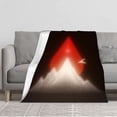 thumbnail image 1 of Stylish Abstract Red Drop & White Peaks Design - Durable Soft & Warm Flannel Blanket for Sofa Travel Bed Chair - Cozy Comfort, 1 of 5
