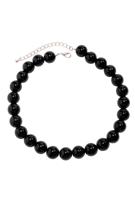 Stylish Acrylic Beaded Necklace Beads Chain Necklace Handmade Beads Choker Acrylic Material Fashionable Neck Jewelry