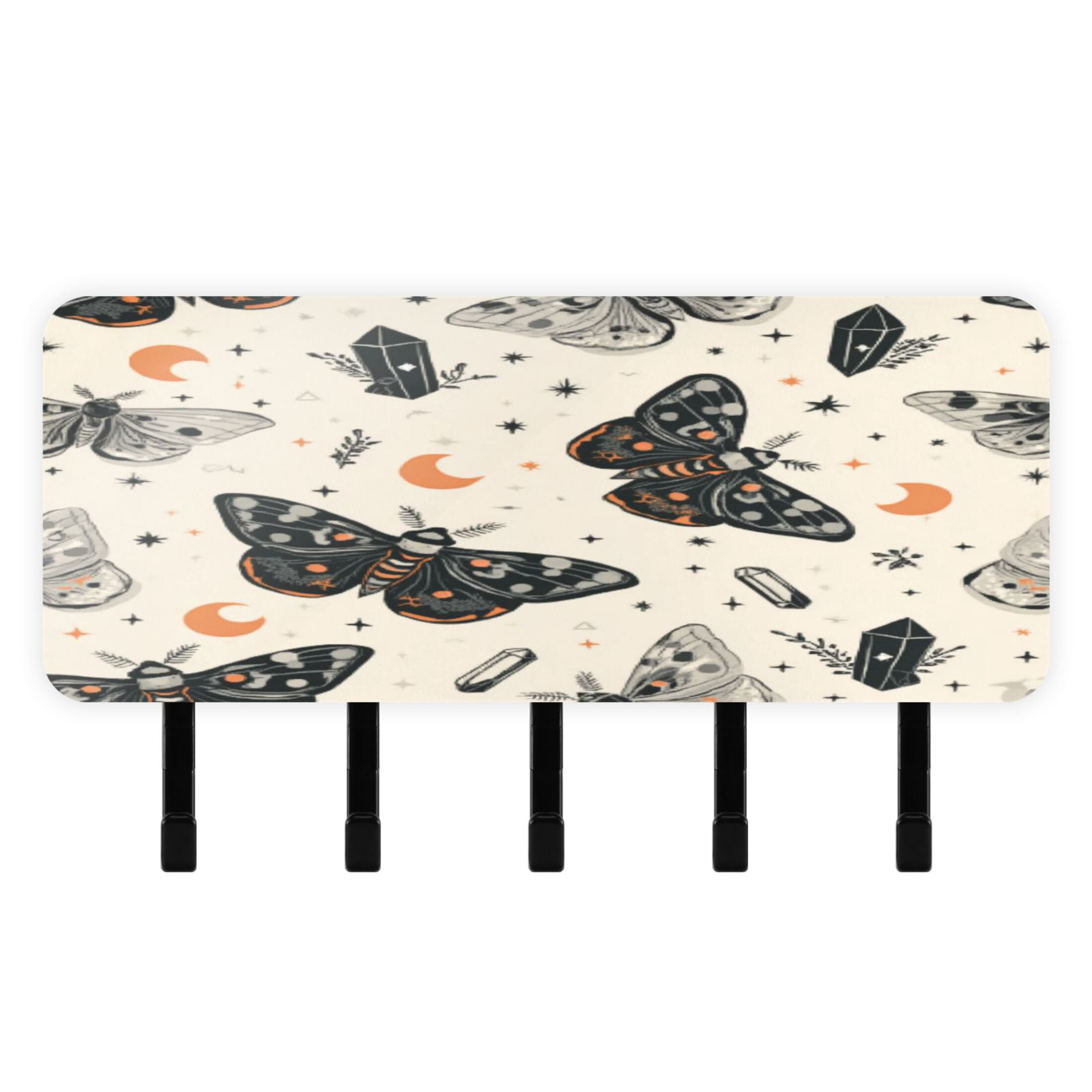 Moth Key Racks Stylish Acrylic Key Holder Wall Mount small shelf with hooks Decorative ...