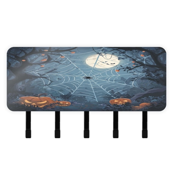 Stylish Acrylic Key Holder Wall Mount small shelf with hooks Decorative & Functional for Home Organization Cartoon Style Spider Web