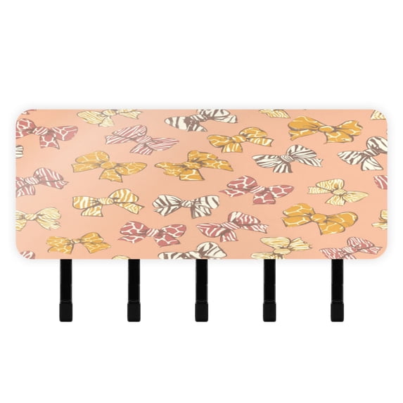 Stylish Acrylic Key Holder Wall Mount small shelf with hooks Decorative & Functional for Home Organization Cute Animal Print Bows