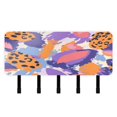 thumbnail image 1 of Stylish Acrylic Key Holder Wall Mount small shelf with hooks Decorative & Functional for Home Organization Purple and Orange Leopard, 1 of 6